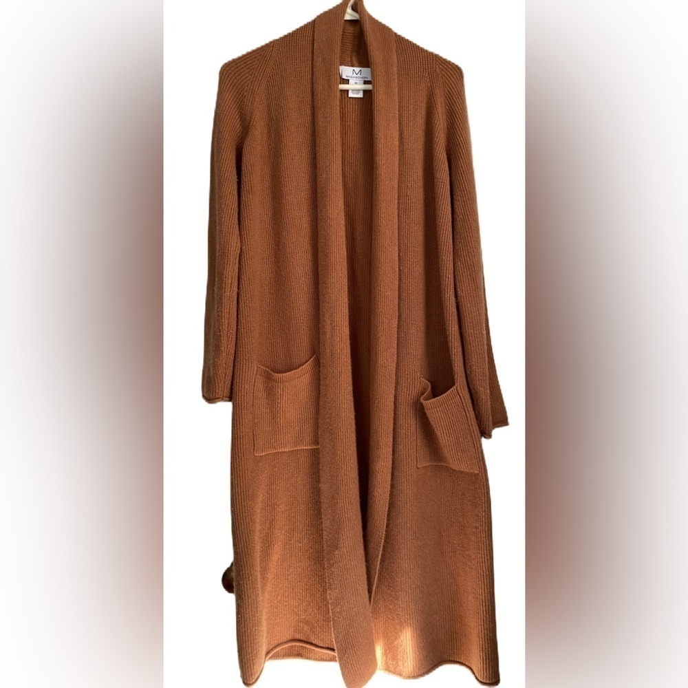 Magaschoni Women Open Long cardigan Duster, Sz: XS